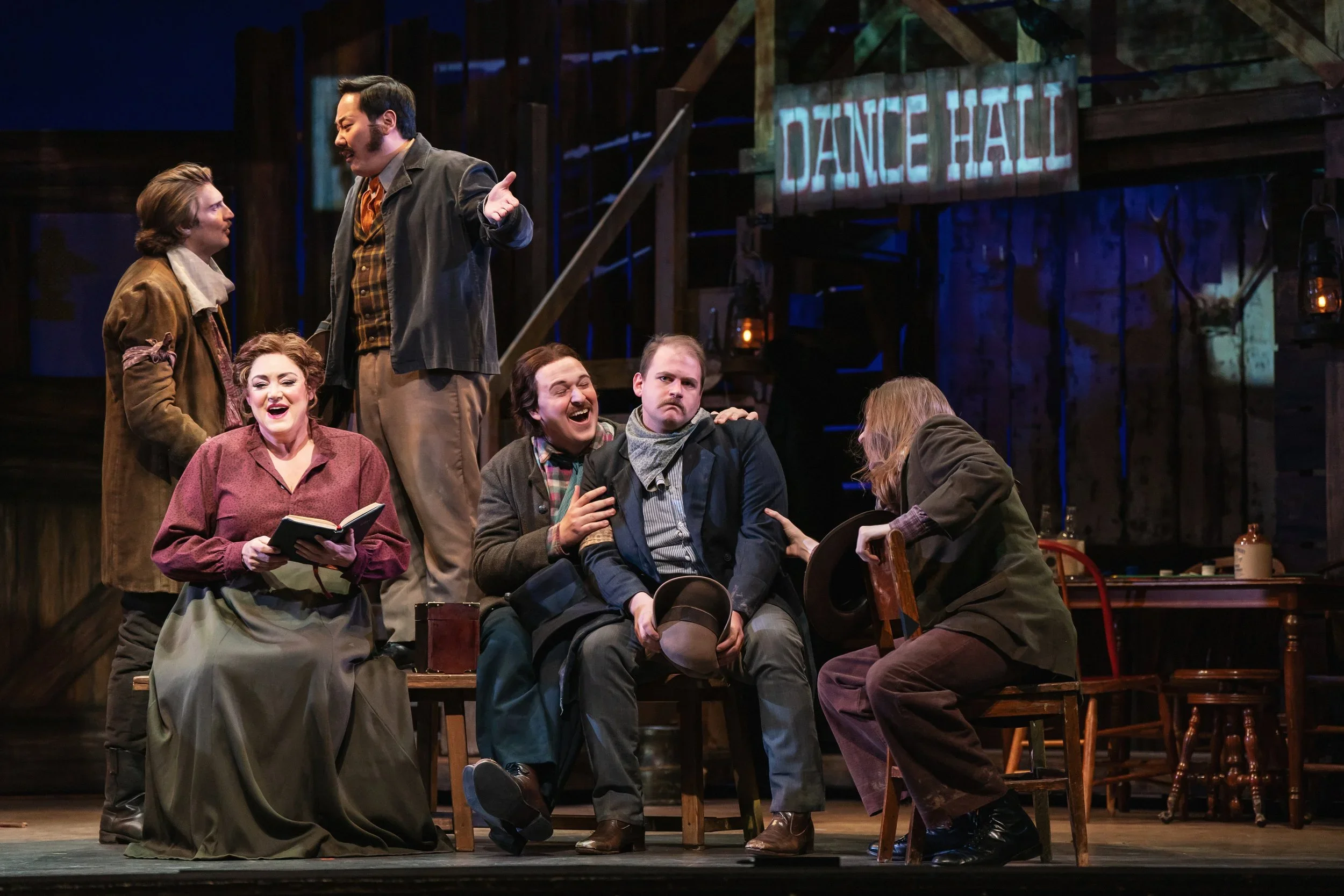 Image of the teaching scene in the opera “La Fanciulla del West”
