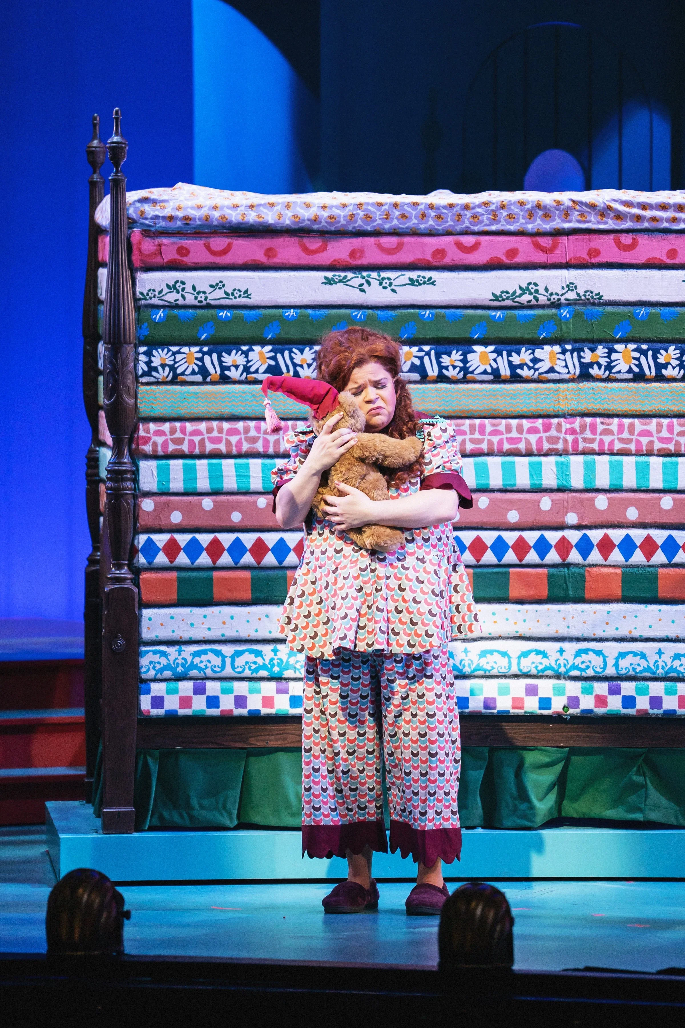 Princess Winnifred with the tall bed in the opera “Once Upon a Mattress”