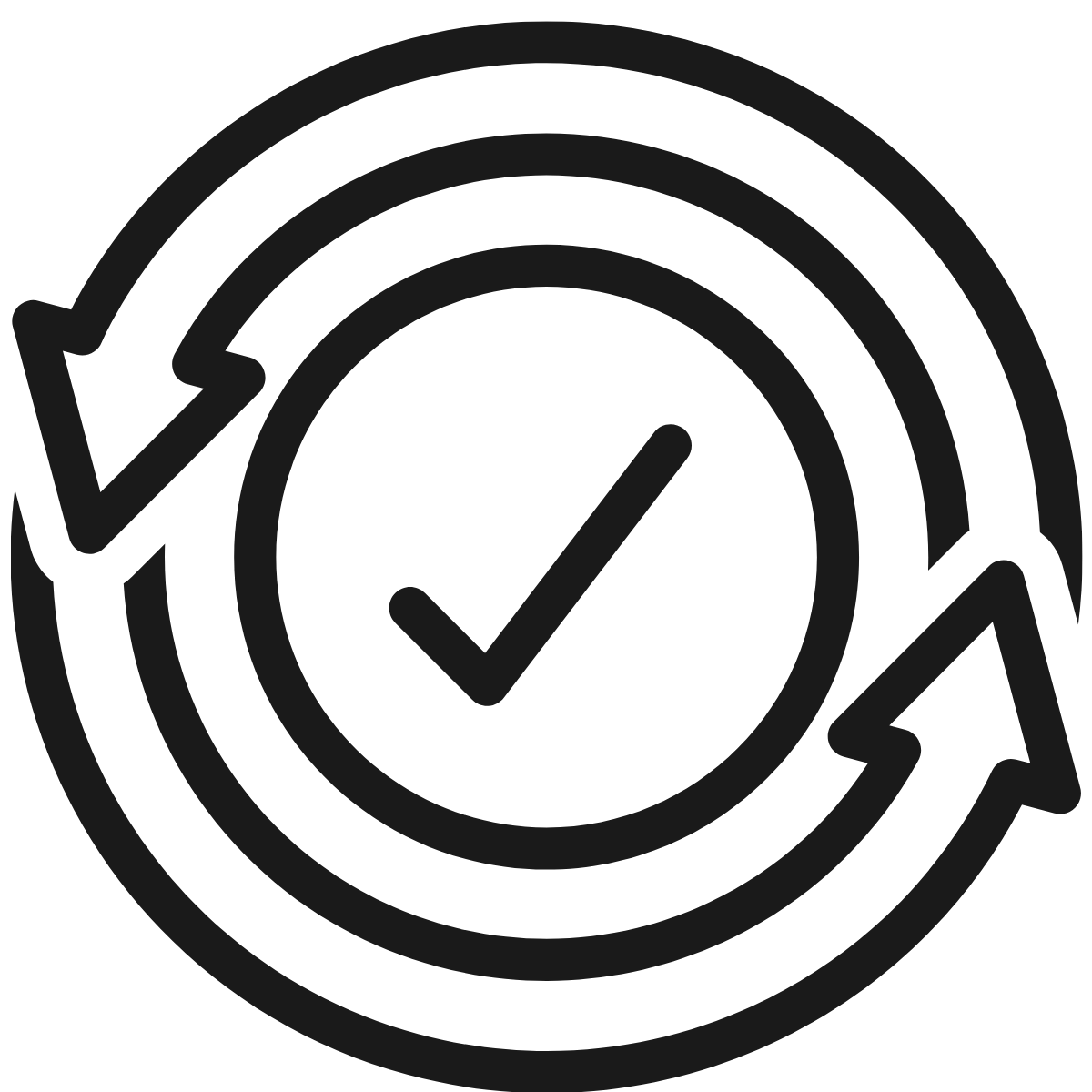 Icon of a clock surrounded by circular arrows, symbolizing time renewal or refresh.