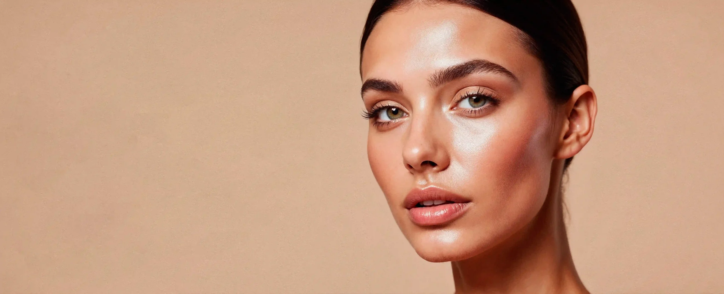 Woman with glowing skin representing luxury aesthetic and skincare treatments