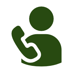 Icon of a person holding a telephone receiver