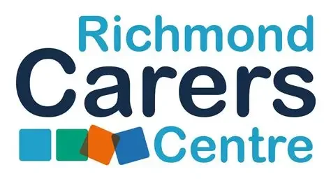 Logo for Richmond Carers Centre with the organization name and colorful geometric shapes.
