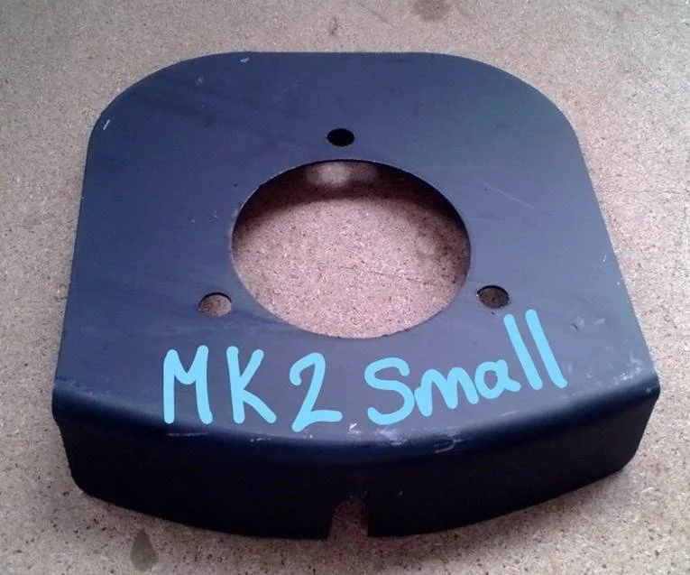 MK2 ESCORT RS STYLE SMALL (84mm) HOLE STRUT TOP REINFORCEMENT PANELS SINGLE