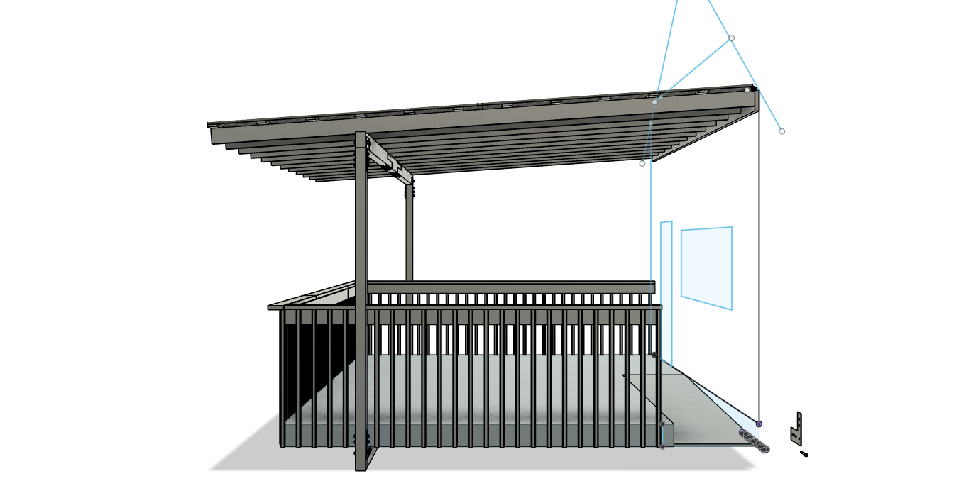 3D model of a porch addition for a local business
