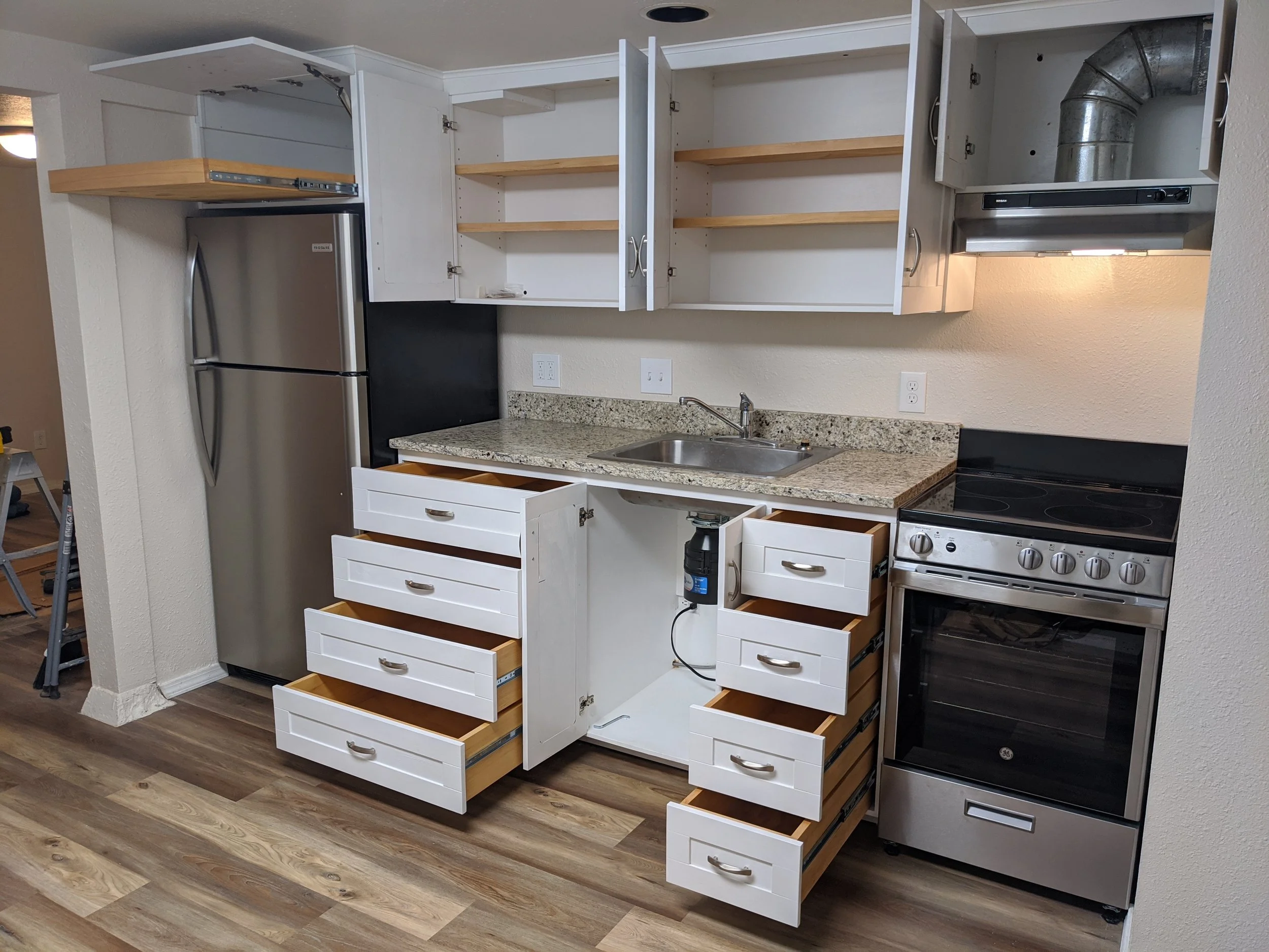Kitchen cabinet renovation, design and build by me