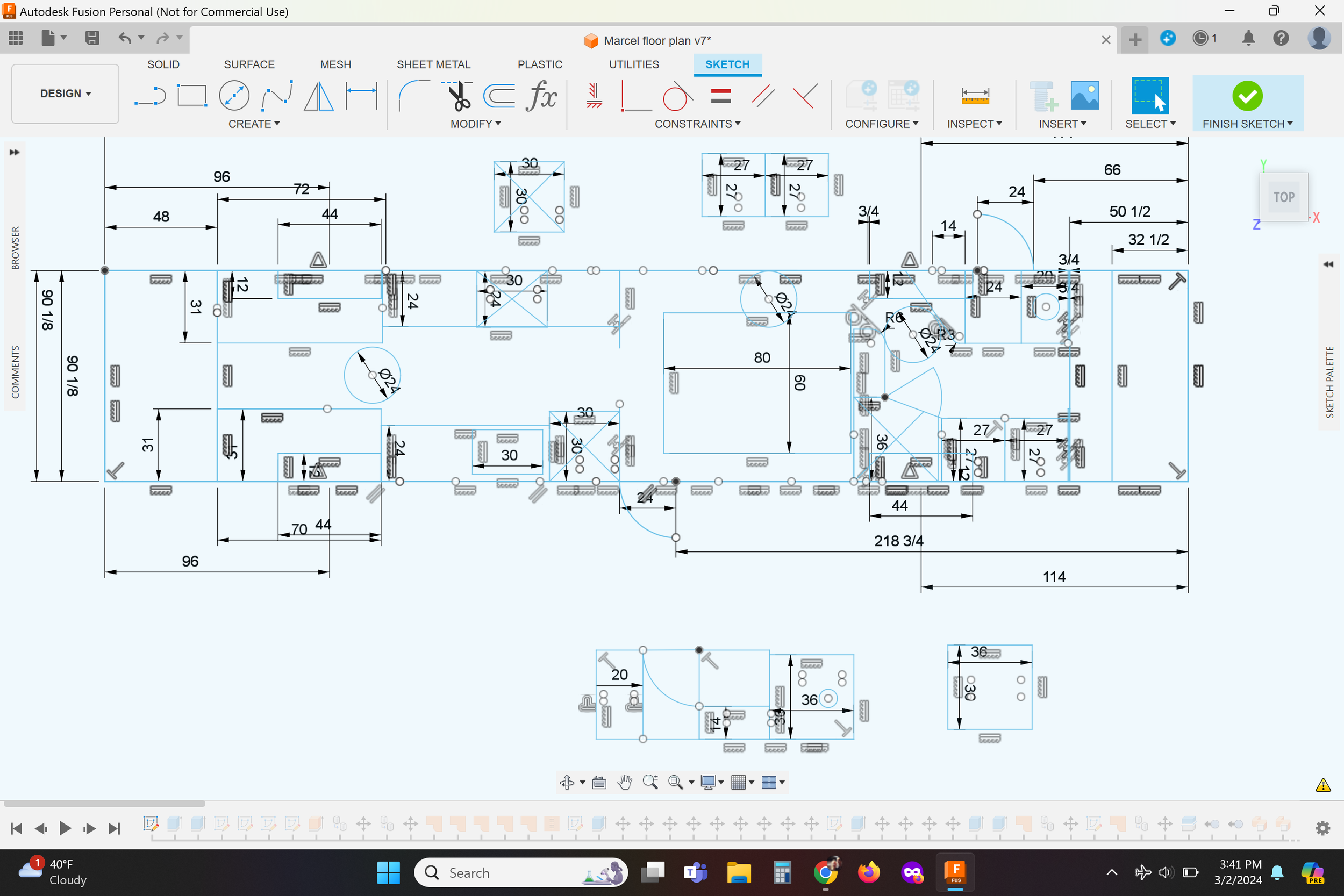Plan view, bus conversion project
