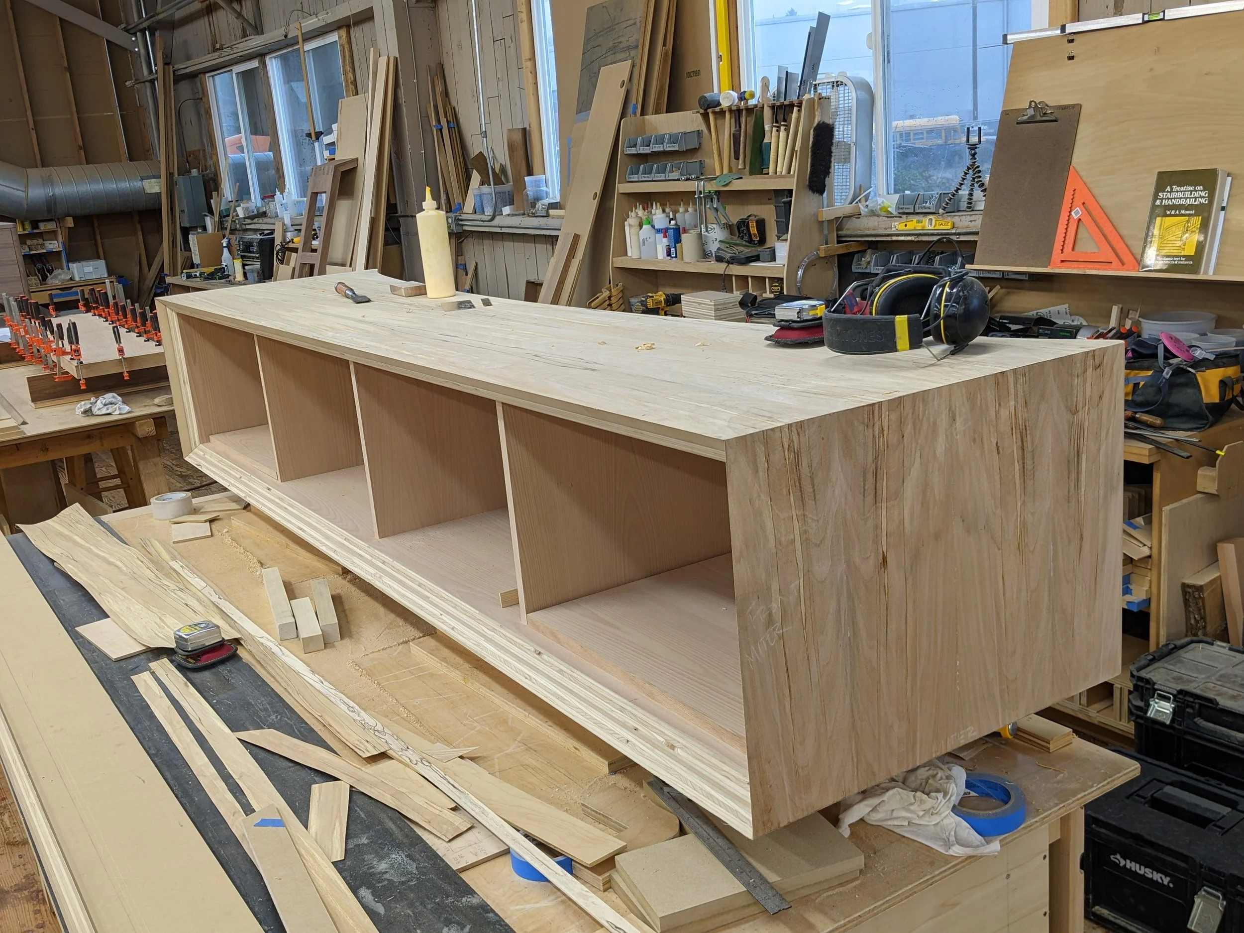 Couch console, design by others, build by me at Gauge Design Group