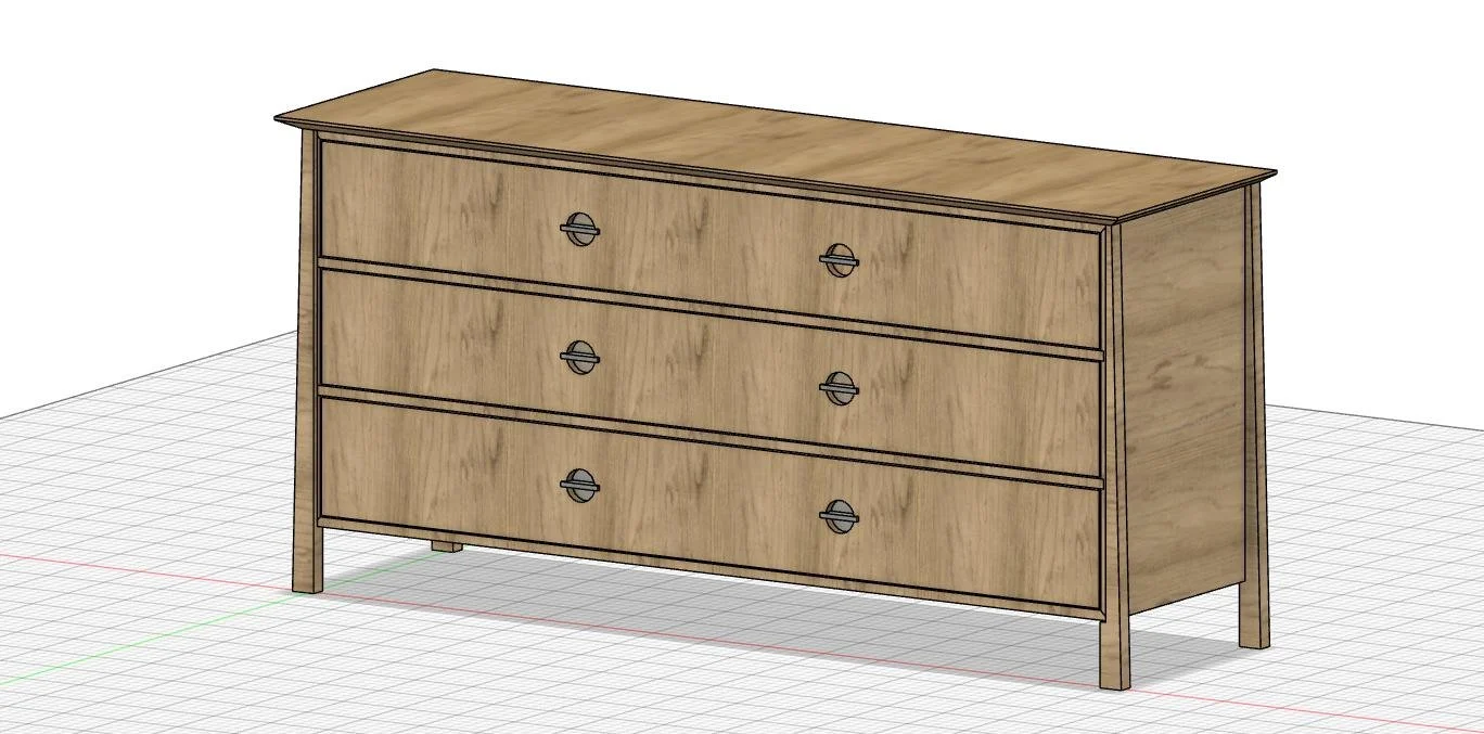 Perspective view of a dresser concept