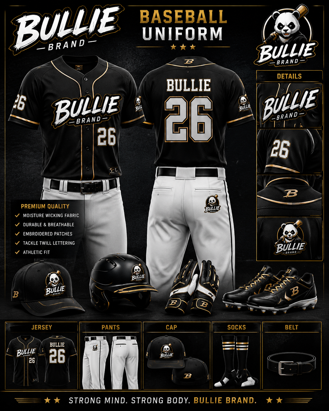 Bullie Brand™ Baseball Uniform