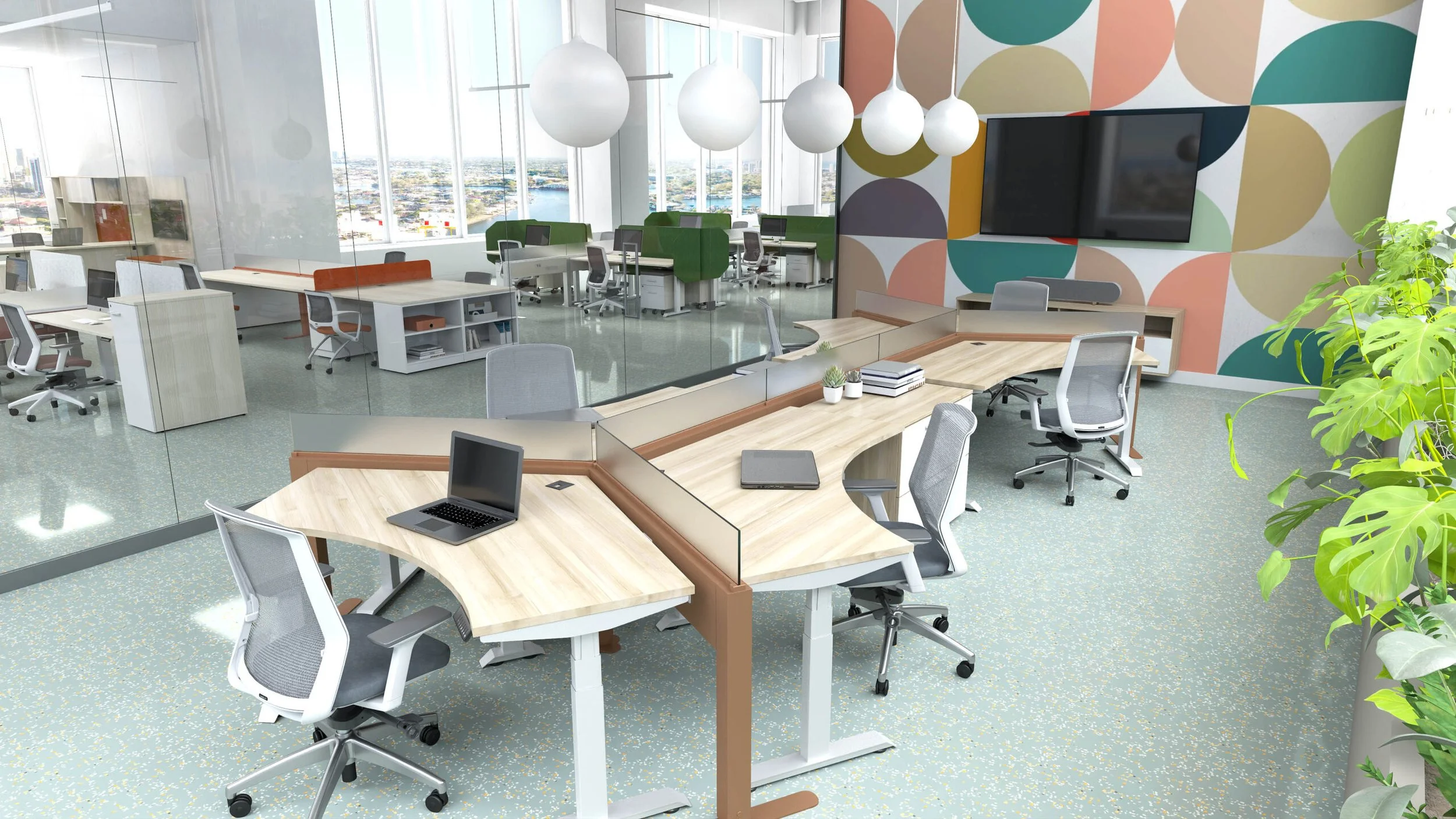 Work stations - collaborative office seating