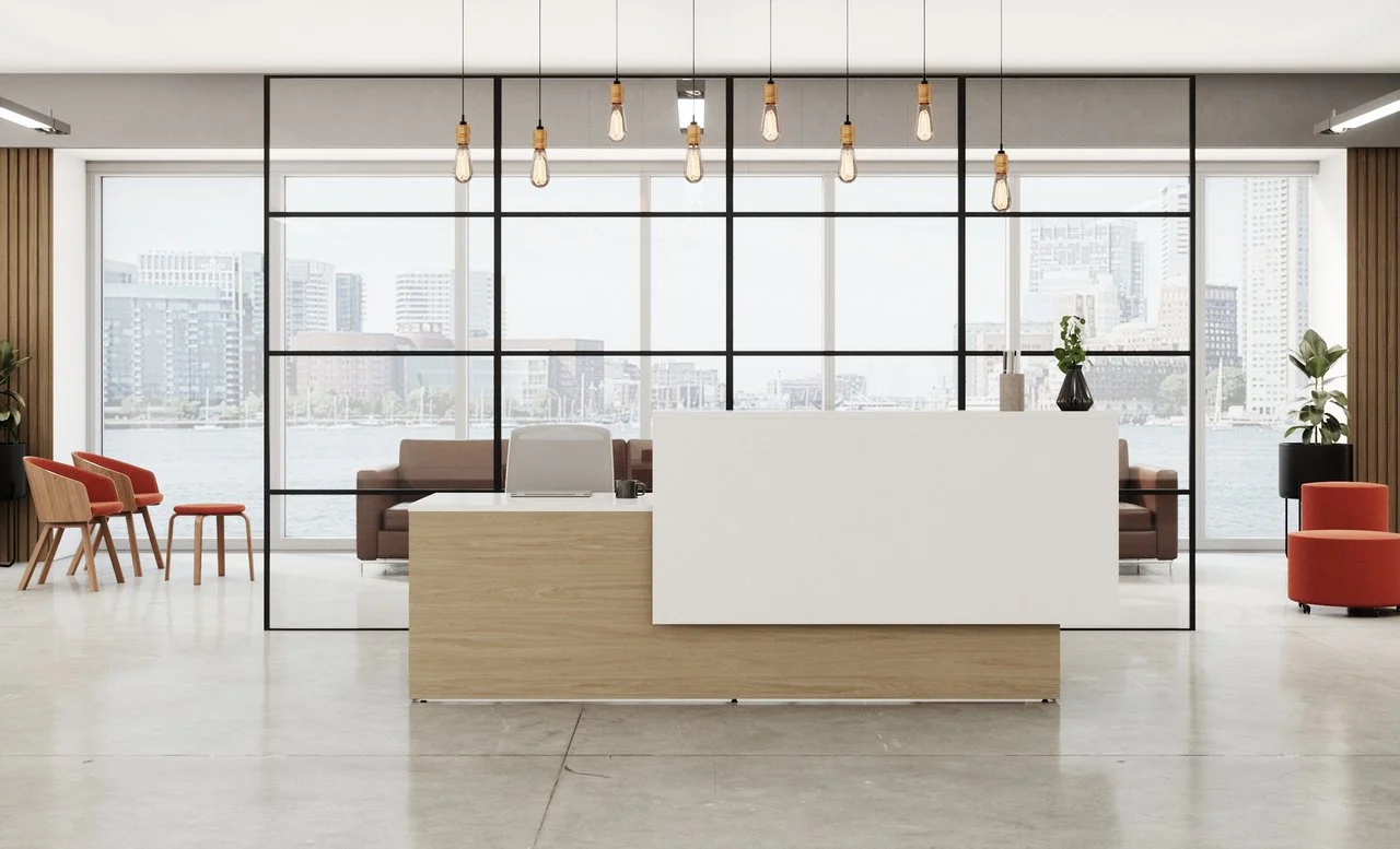 Sleek reception desk 