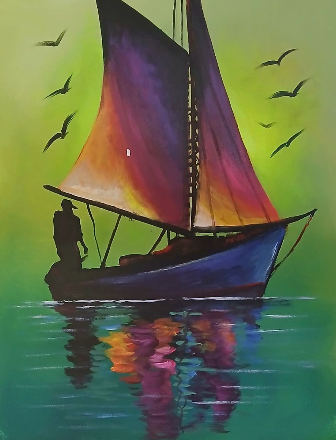 Sailboat At Sunset