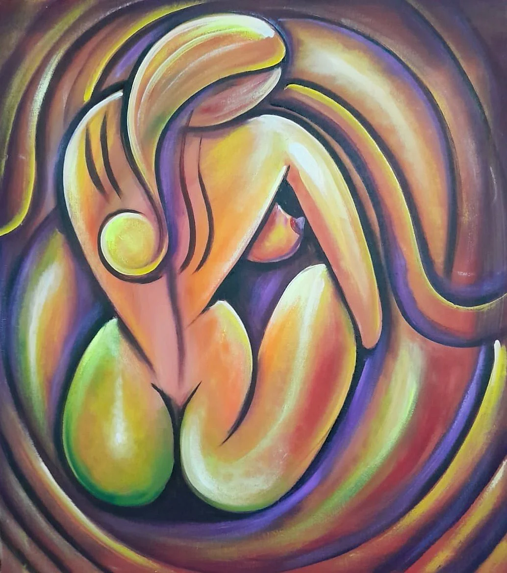Abstract Seated Figure