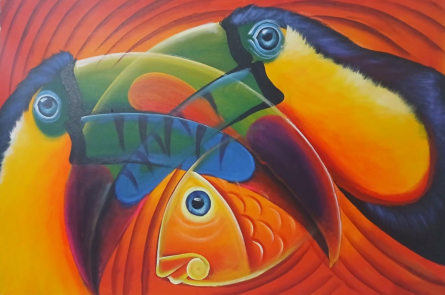 Toucans And Fish