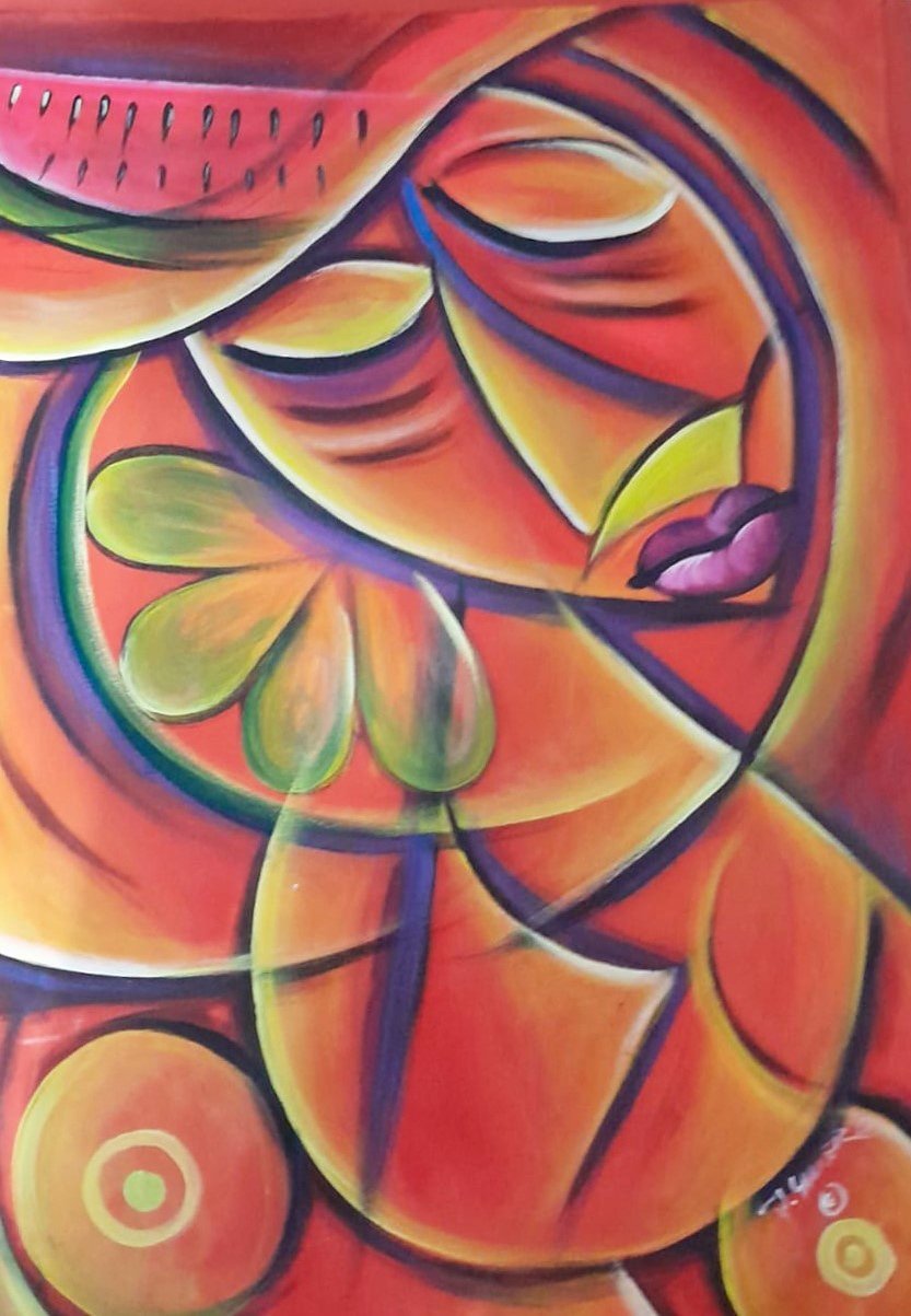 Abstract Mother And Child