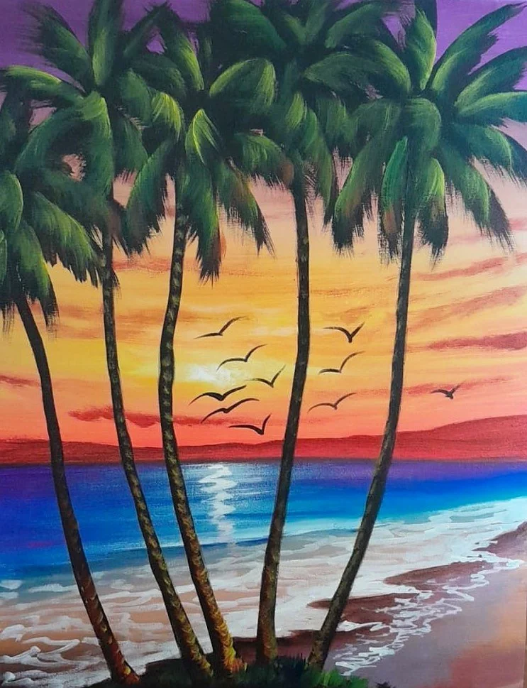 Palms At Sunset