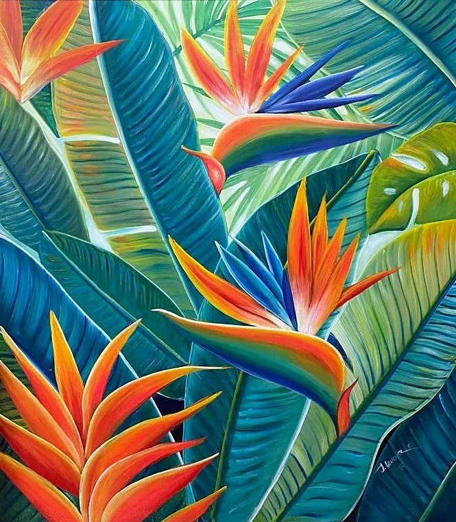Birds Of Paradise In Blue