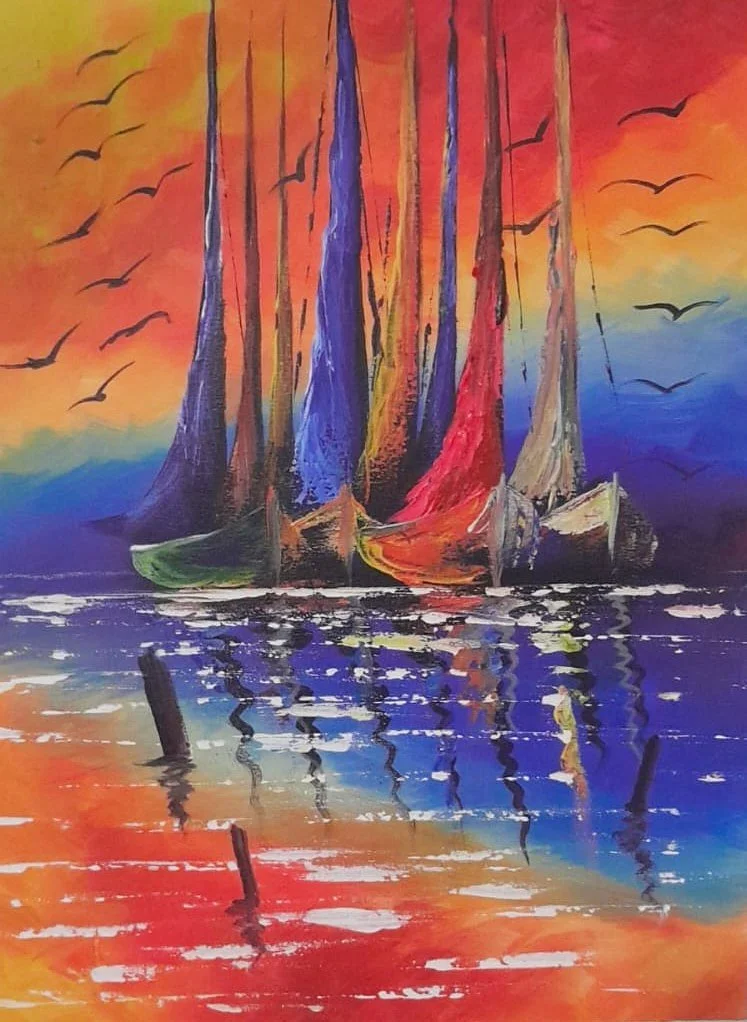 Sailboats In The Rain