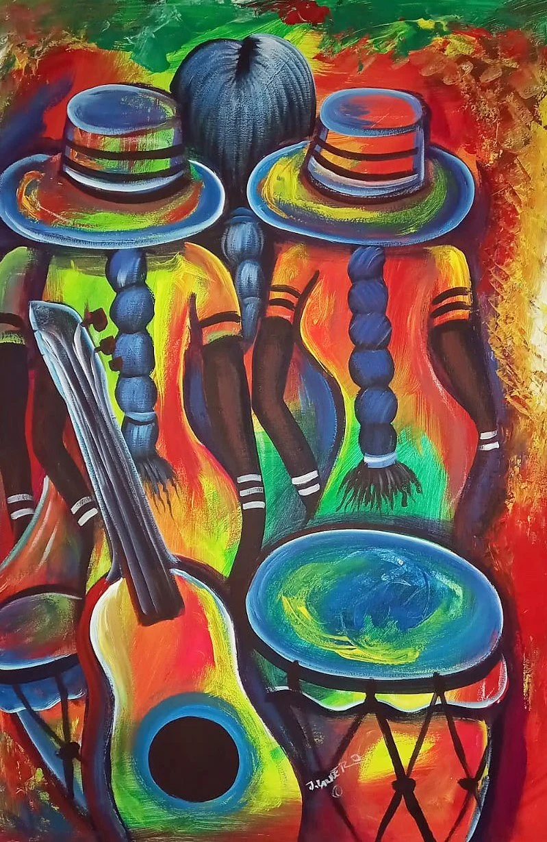 Drummers In Bright Colors