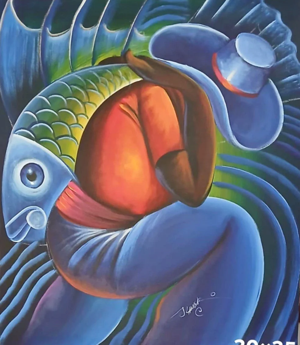 Figure With Great Fish