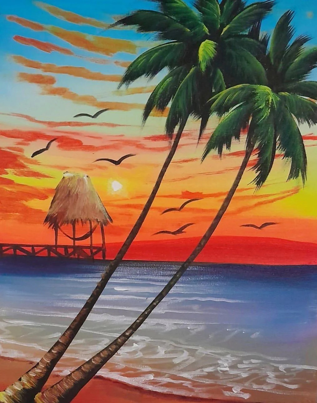 Caribbean Palms And Pier
