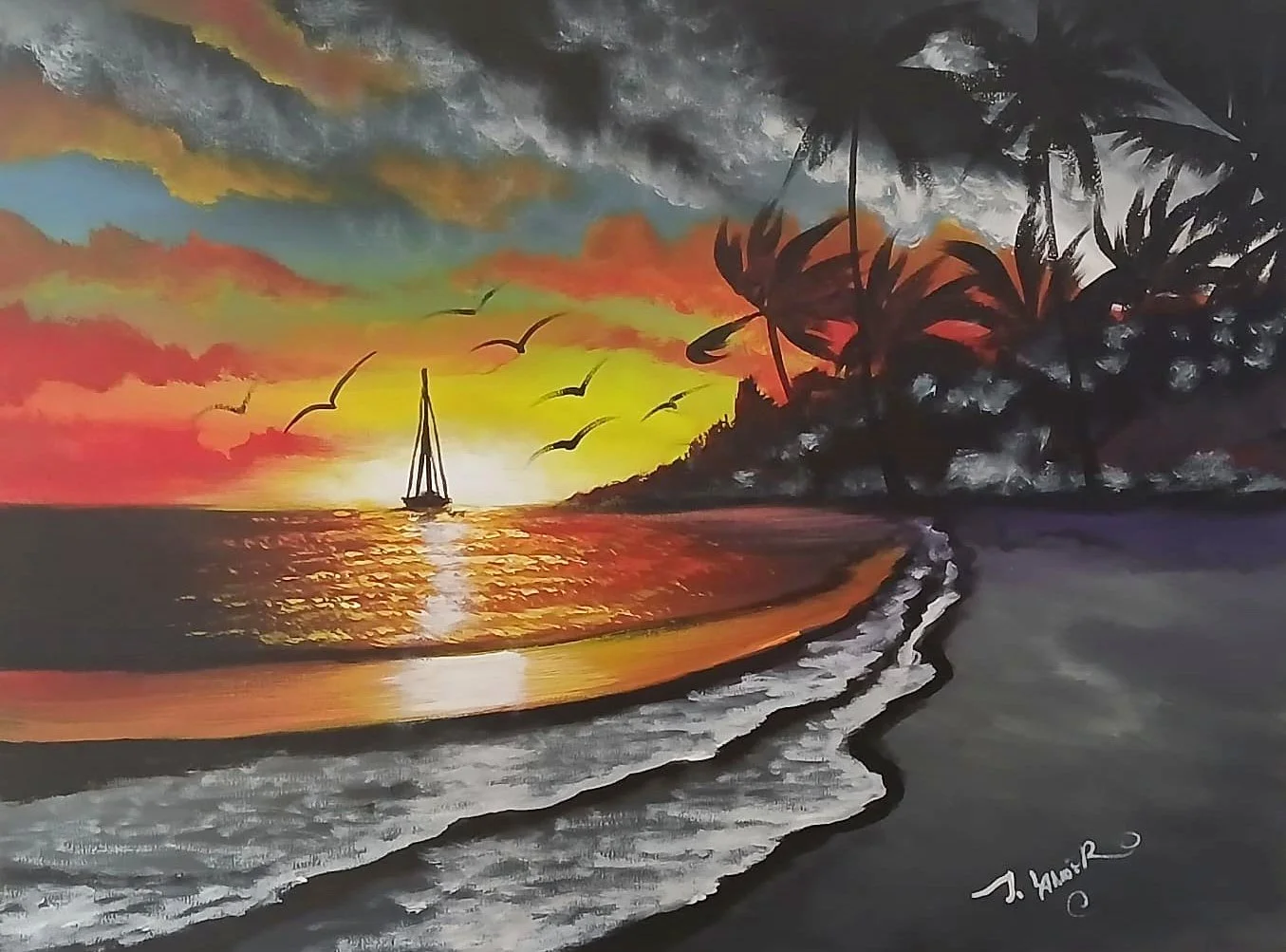 Stormy Caribbean Sunset