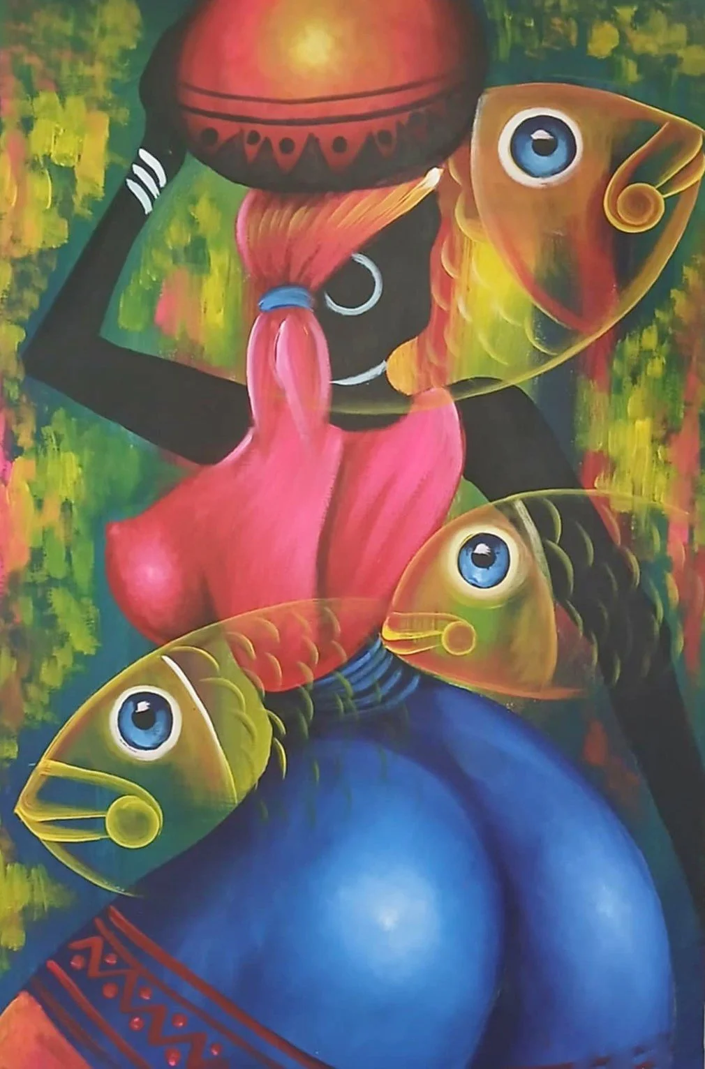 Market Woman With Fish