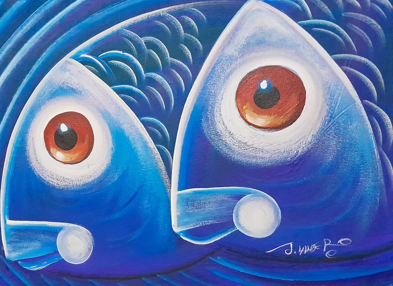 Two Blue Fish Study