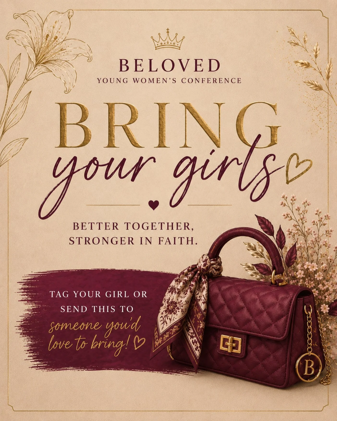 Bring your girls &amp; join us at Beloved! 🌷🤍
Register today &mdash; link in bio!