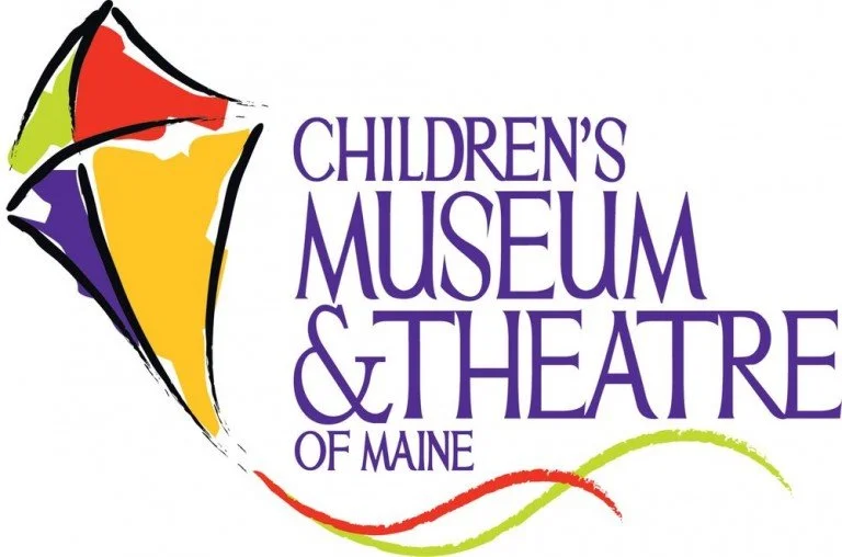 Logo for Children's Museum & Theatre of Maine featuring a colorful kite and purple text.