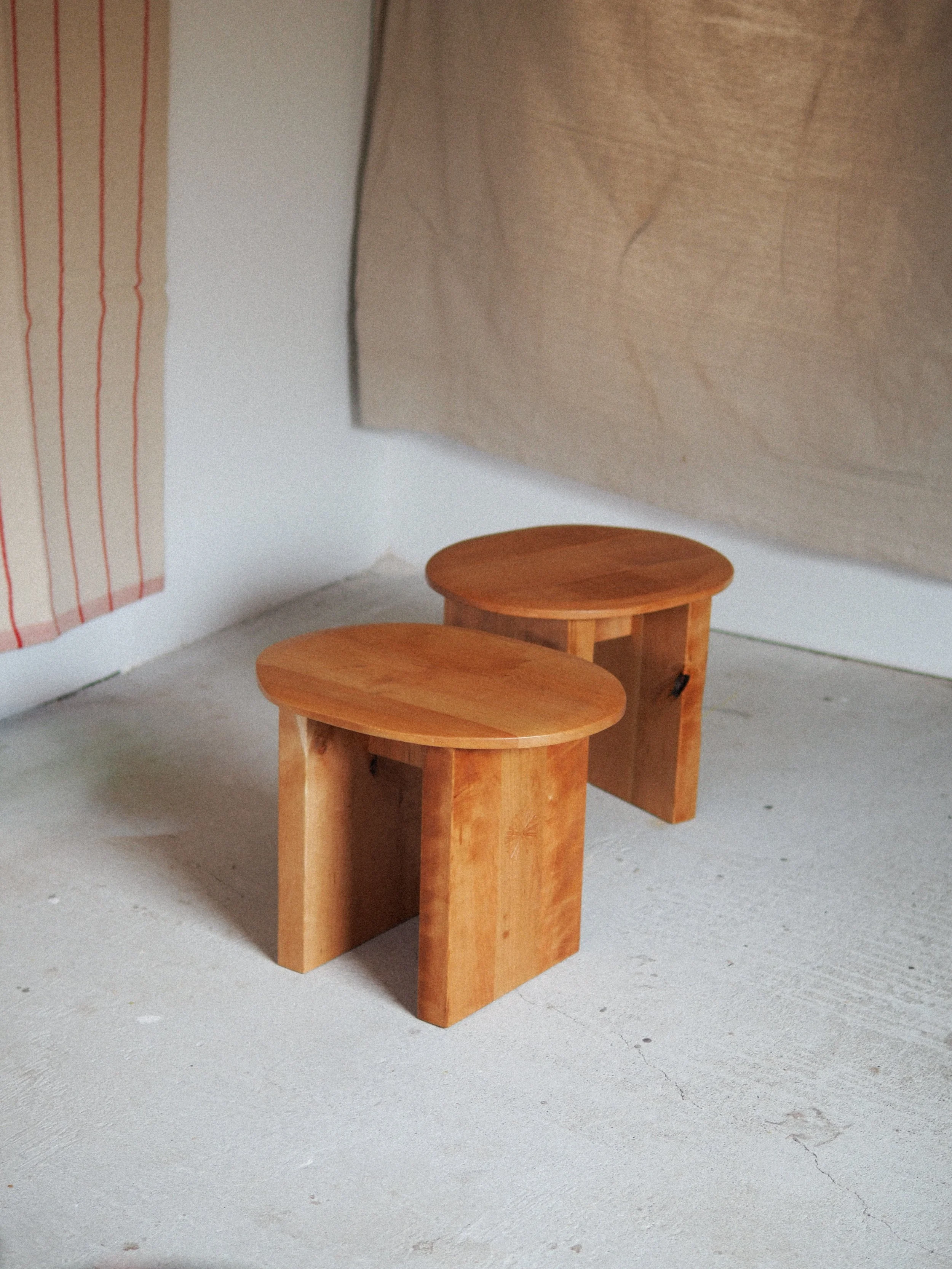 Pair of Cherry Side Tables