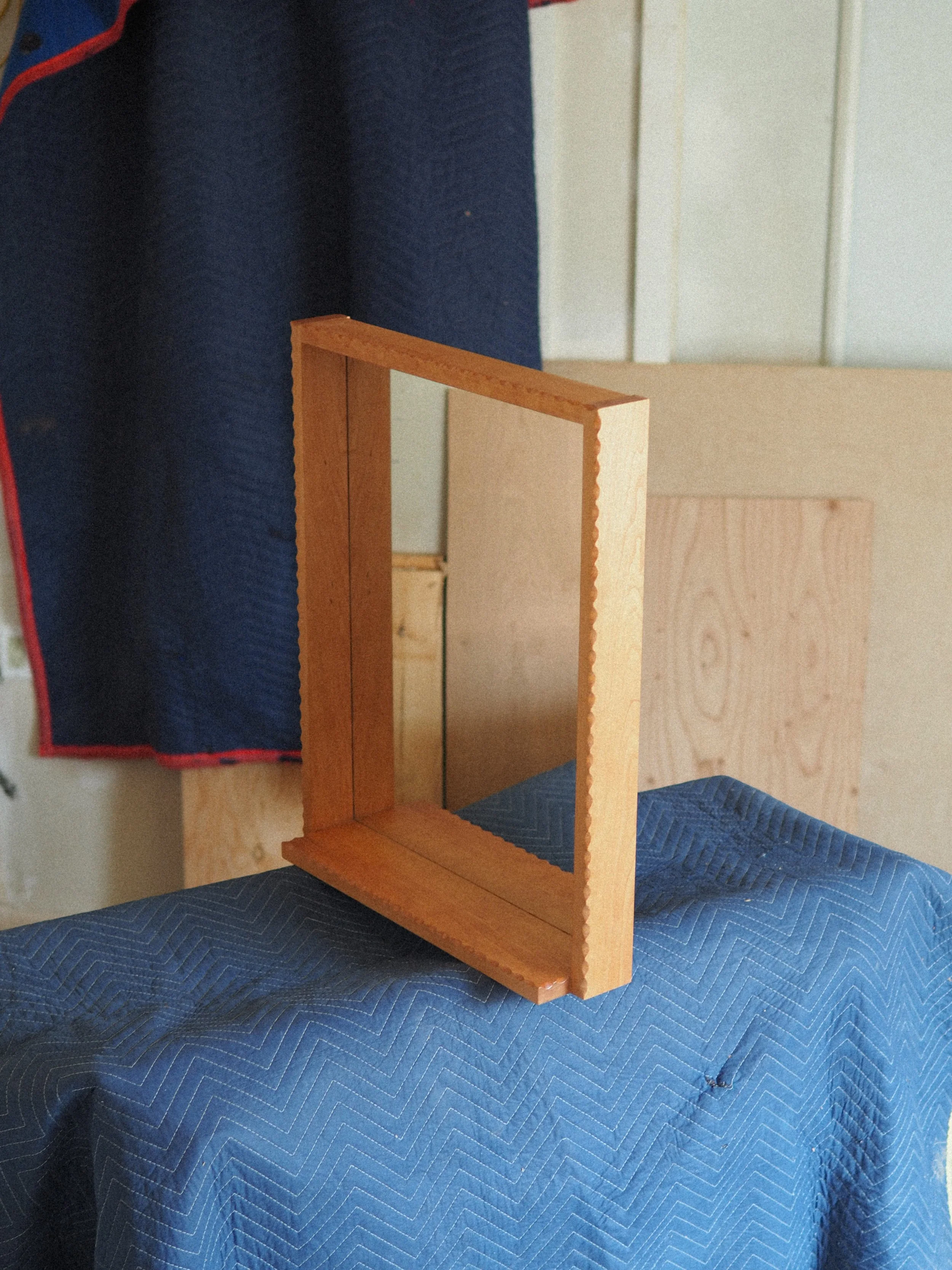 Mirror with Cherry Frame