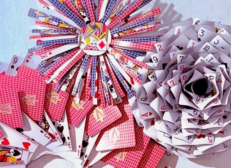 3D piece made using playing cards. 

2025