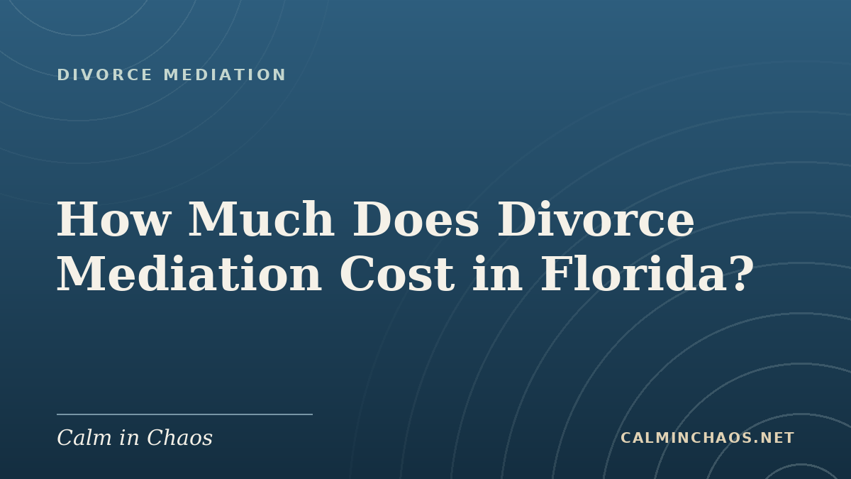 How Much Does Divorce Mediation Cost in Florida?