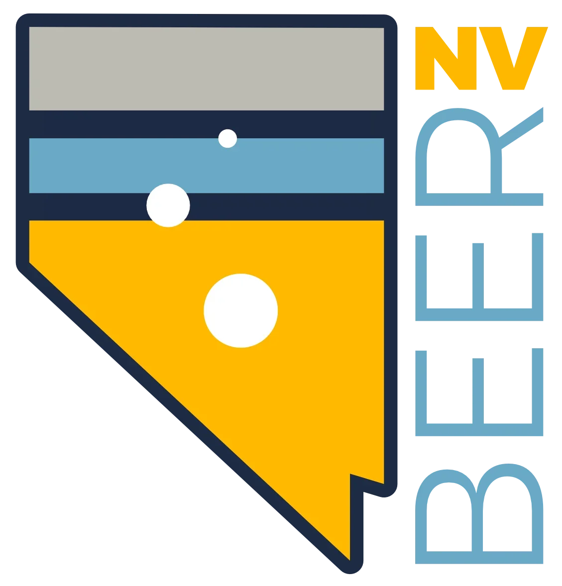 A logo featuring a stylized ice cream cone with three scoops and the word 'BREEZE' in blue letters alongside the abbreviation 'NV' in yellow.