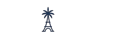 A blue tower with a star on top against a black background.