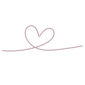 A simple, purple, hand-drawn heart with a line extending from the bottom.