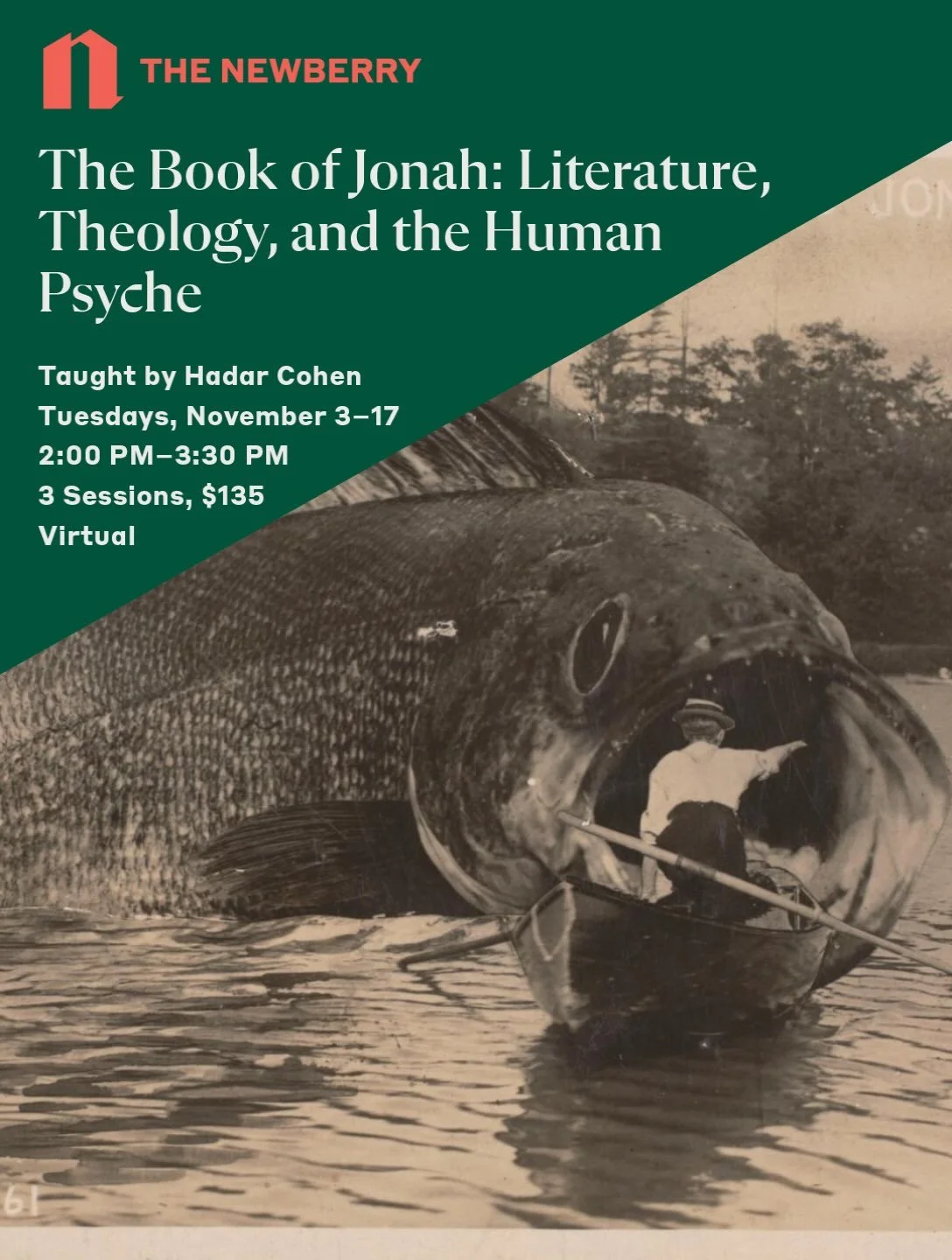 I am teaching a virtual class at @newberrylibrary on the Book of Jonah! One of my favorite prophets in scripture - Jonah is filled with depth &amp; mysticism. It is the first scriptural text I wrote a commentary on &amp; truly I am so excited to fina