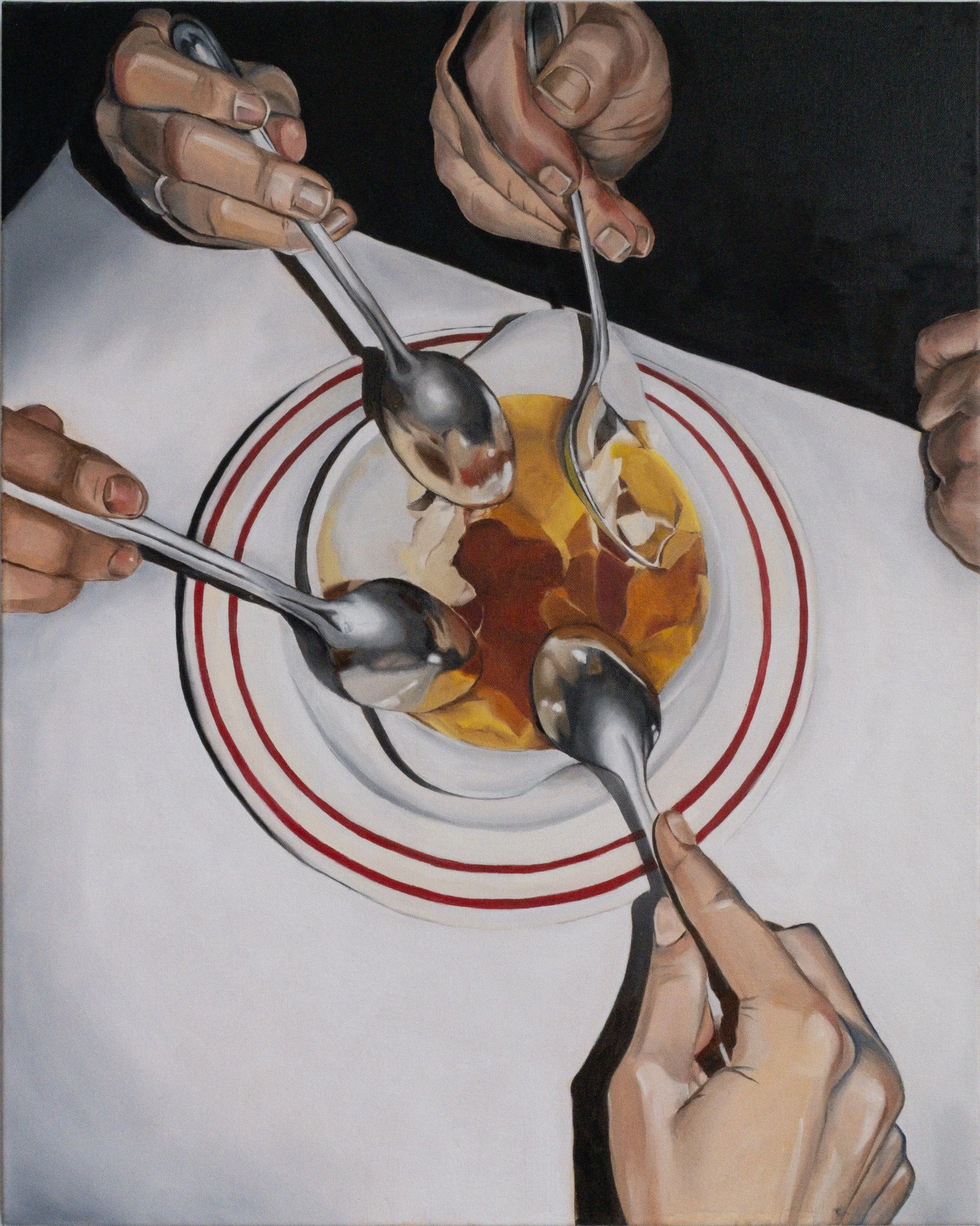 "Table for Four"  24x30 Oil on canvas 