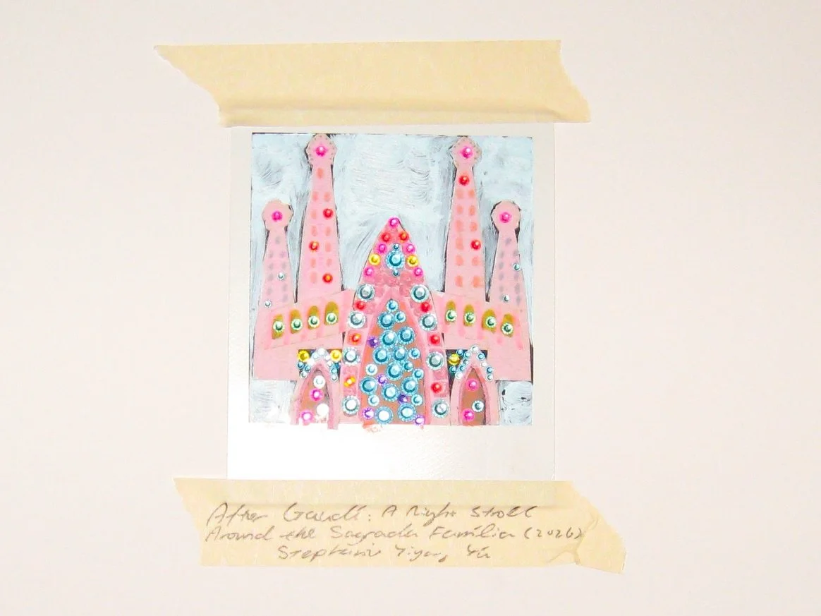 After Gaud&iacute;, Vol. III: A Night Stroll Around Sagrada Fam&iacute;lia (2026) mixed media 

#sagradafam&iacute;lia #barcelonaarchitecture #artofvisuals #art #artgallery