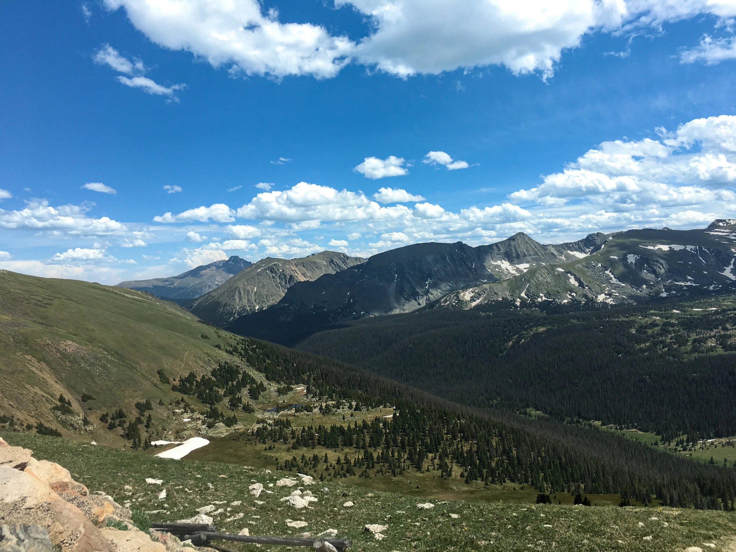 Gore Range overlook featuring snow-capped Rocky Mountains in Colorado