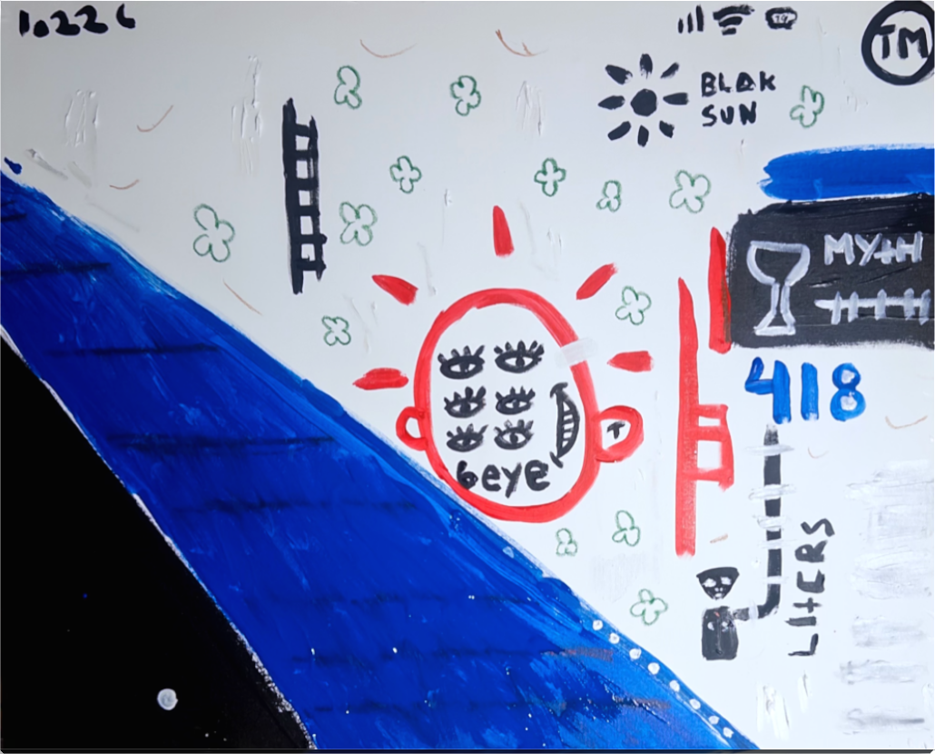 The Myth of The 6 Eye Cyclops
2026
Acrylic/ Oil on Canvas
24" x 30"