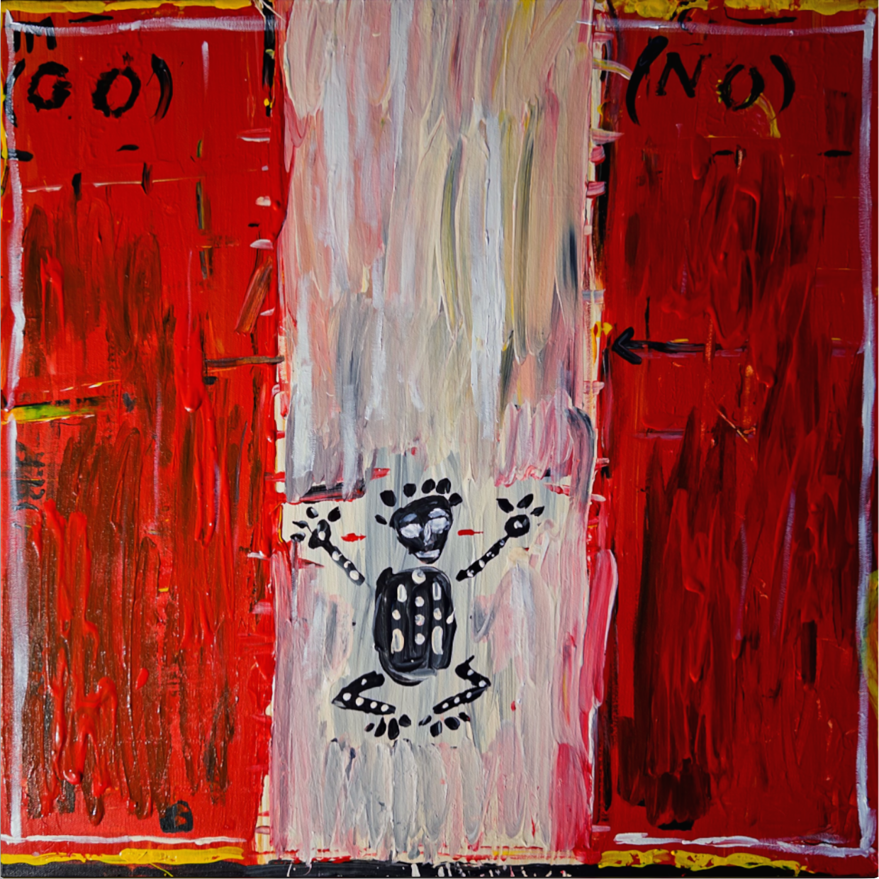Stuck In The Middle With No Where To Go
2026
Acrylic/ Oil on Canvas
24" x 24" x 1.5"