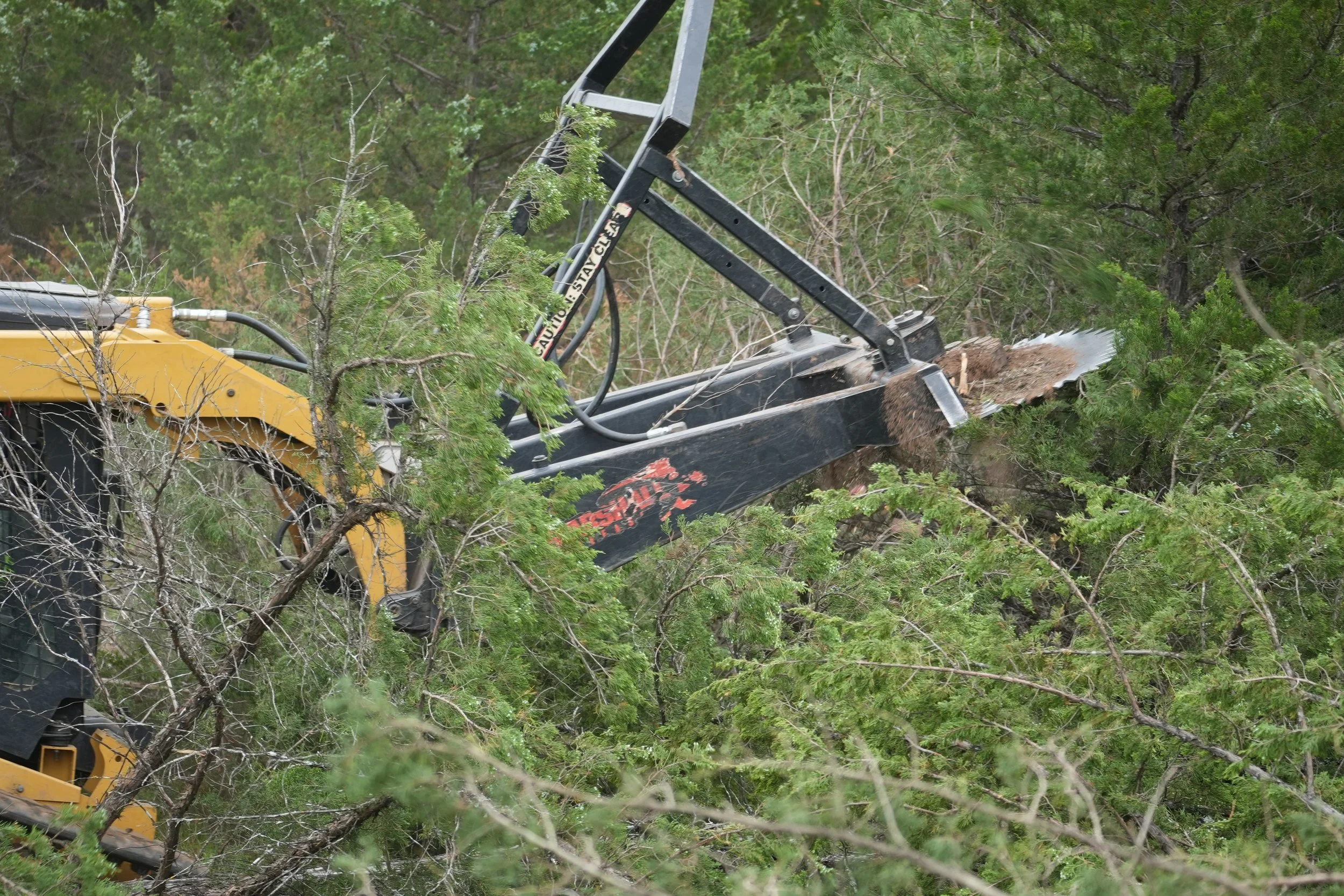 Marshall saw run by Klear Kutt Environmental clearing cedar trees in oklahoma