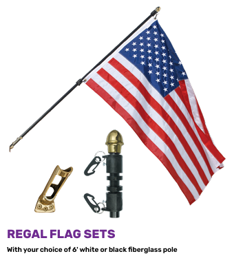 Porch/House Regal Pole Flag Set