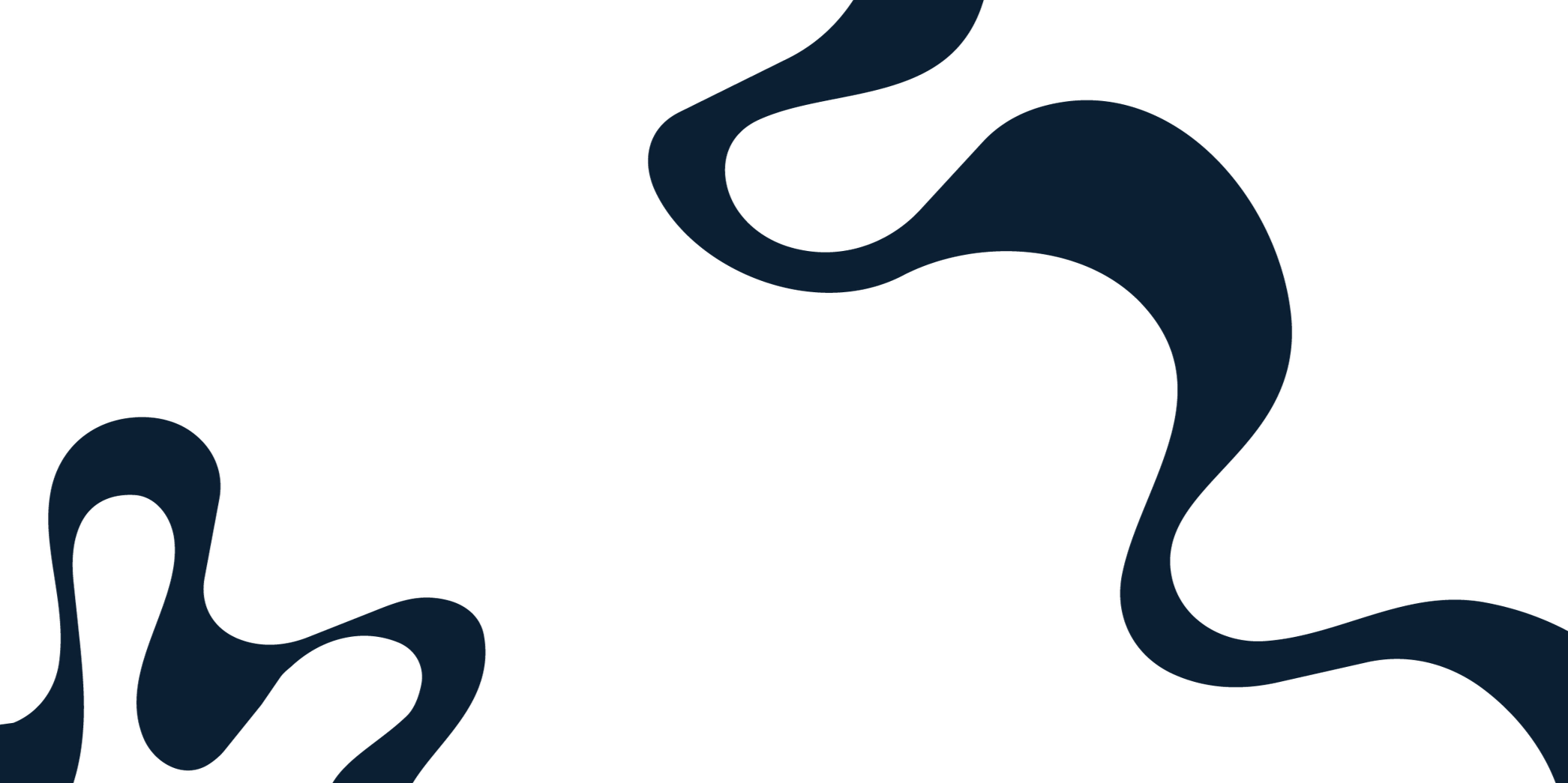 Abstract dark blue and black swirling lines and shapes on a black background.