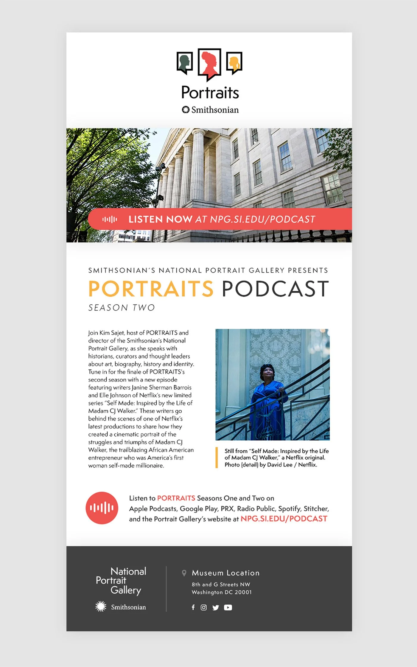 National Portrait Gallery project by Callie Lee Design