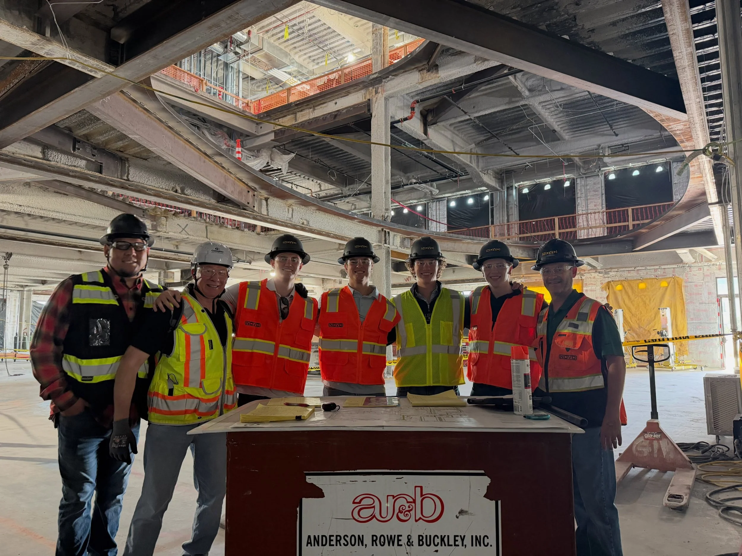 @gallagherglobal Interns getting a full mechanical walk through of a @novoconstruction and #arbmechanical on a 5 floor private client project. Special thanks to Tyler, Terry, Rich, and Fernando for hosting. #hvac #plumbing #fireprotection #safety