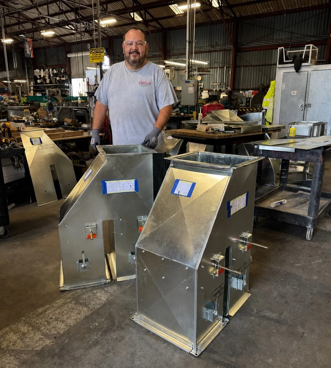 This is what a drawing looks like when it becomes a reality at the hands of #arbmechanical&rsquo;s amazing sheet metal fabricator Gabe Gamez

On paper, it&rsquo;s lines, dimensions, dampers, sensors and controls.

In our San Francisco fabrication sho