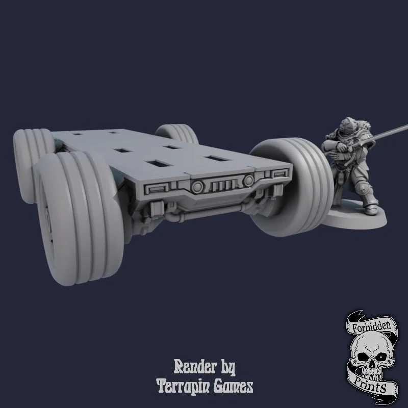District 0012 Vehicle Base A4 with Wheels and Clips